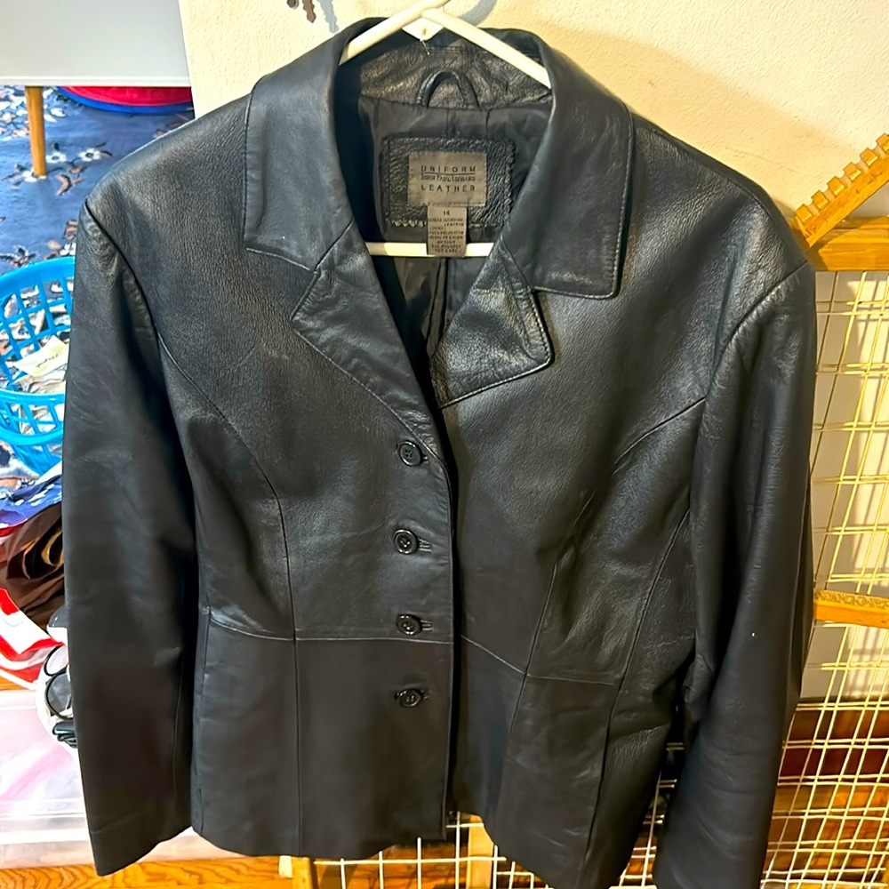 Ladies leather jacket,Uniform leather,14